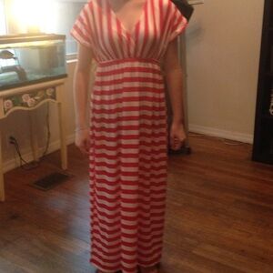 New striped maxi dress -M